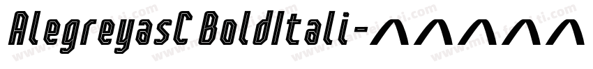 AlegreyasC BoldItali字体转换